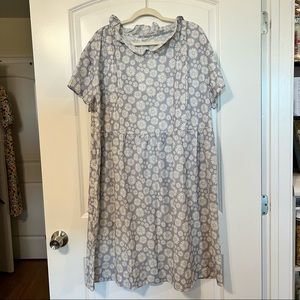 Tendency Gray Floral Dress XL